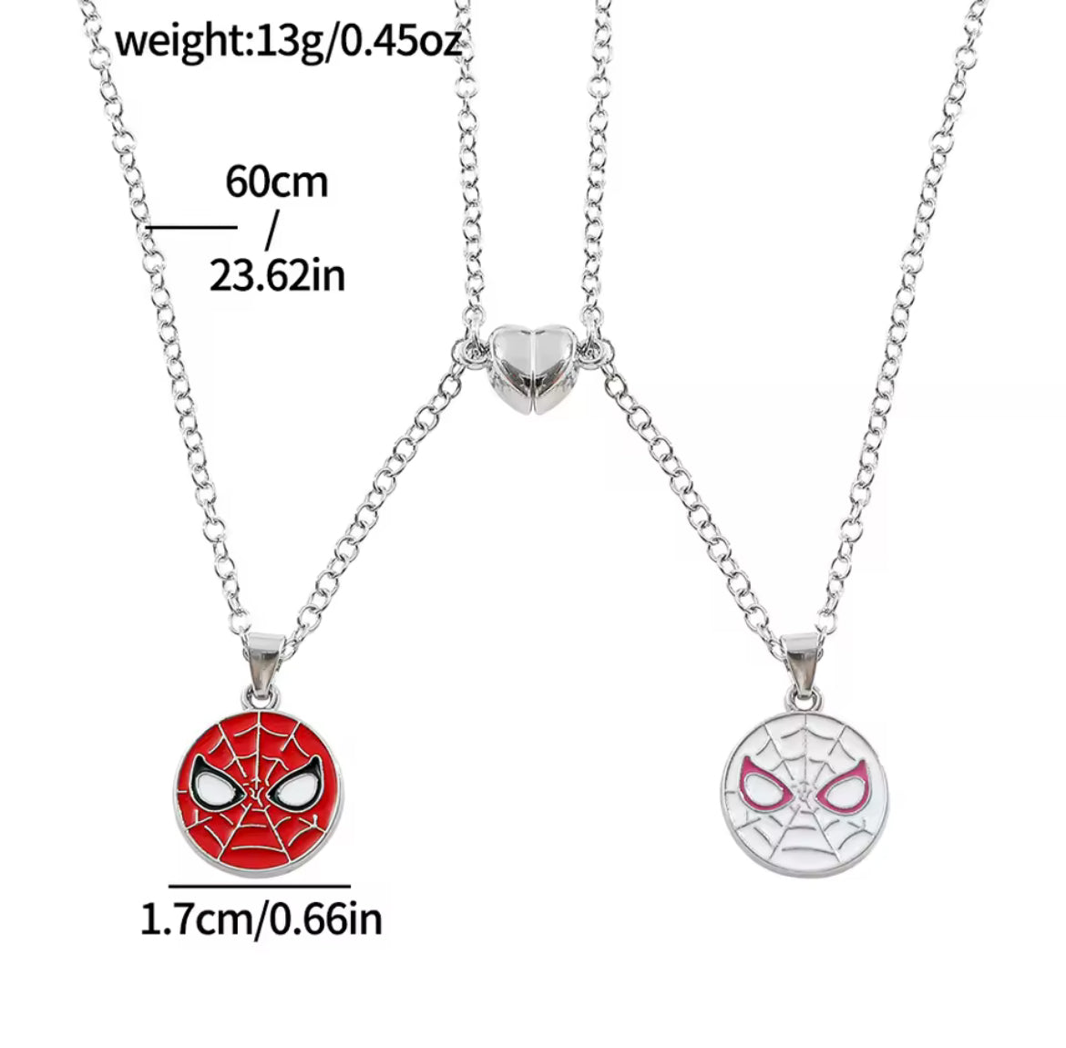 Spidey matching necklaces