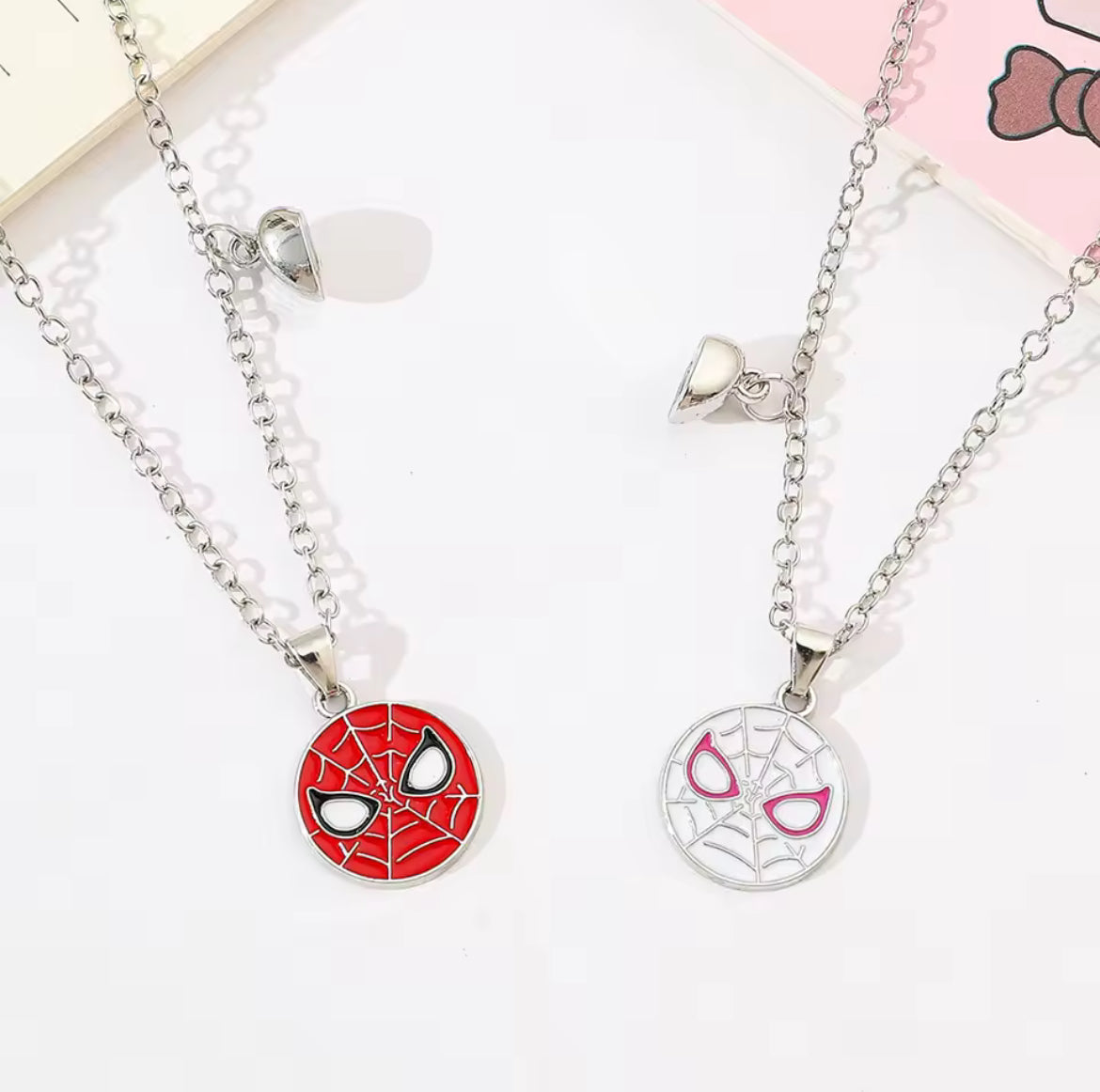 Spidey matching necklaces