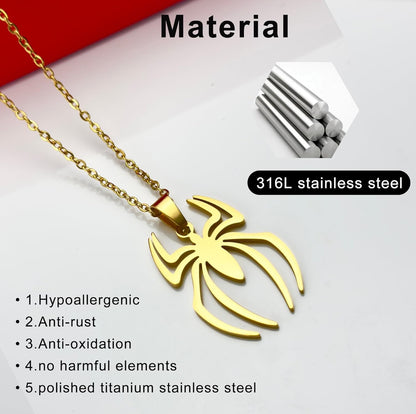 Spider-Man necklace gold