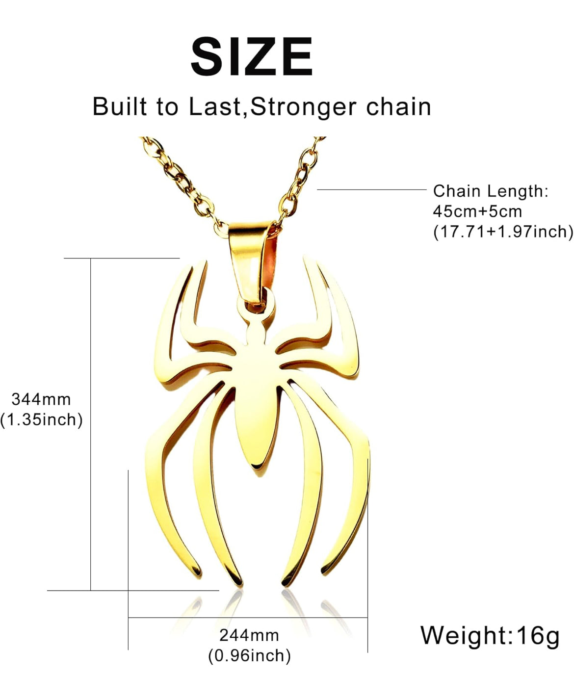 Spider-Man necklace gold