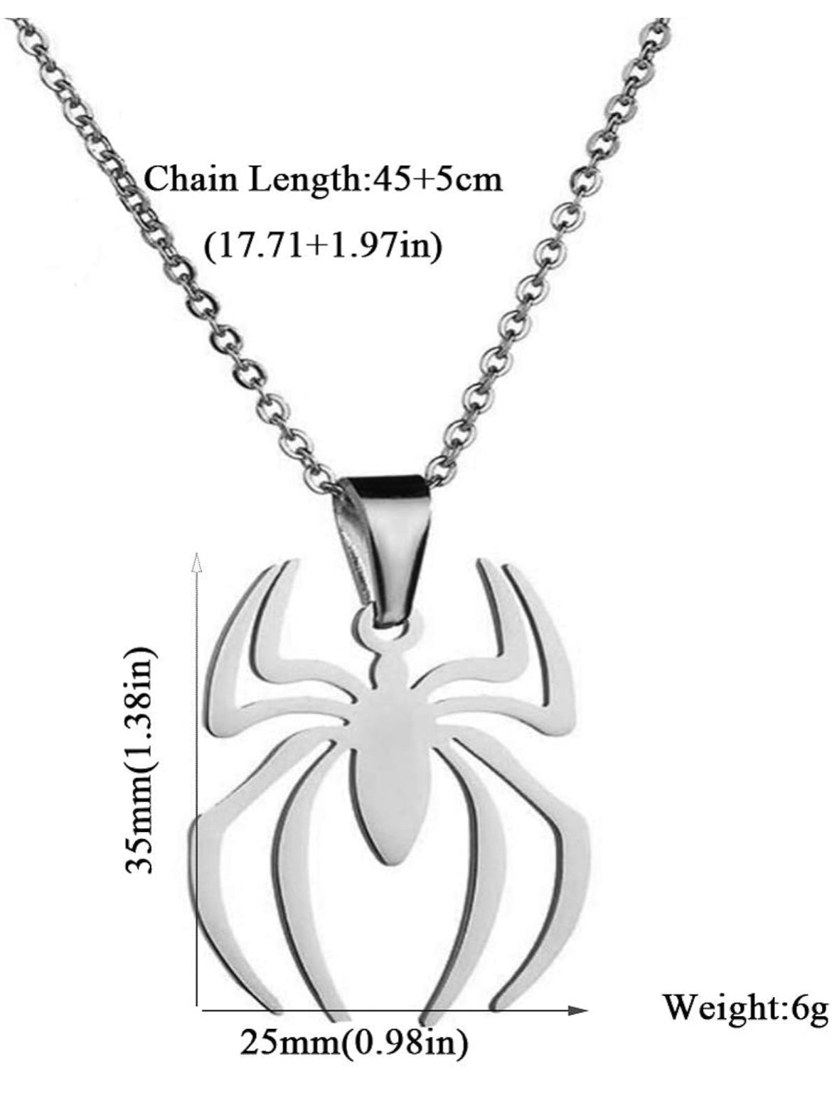 Spider-Man necklace silver